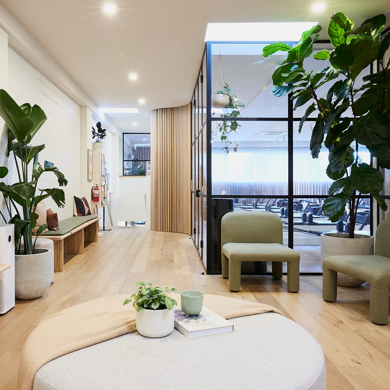 The lounge and entry at Return Pilates on Wattletree Road